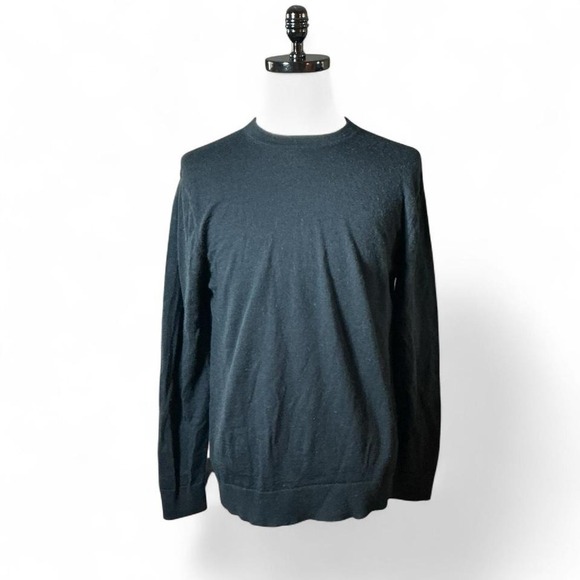 Banana Republic Other - Banana Republic Black 100% Merino Wool Crew Neck Long Sleeve Sweater XL